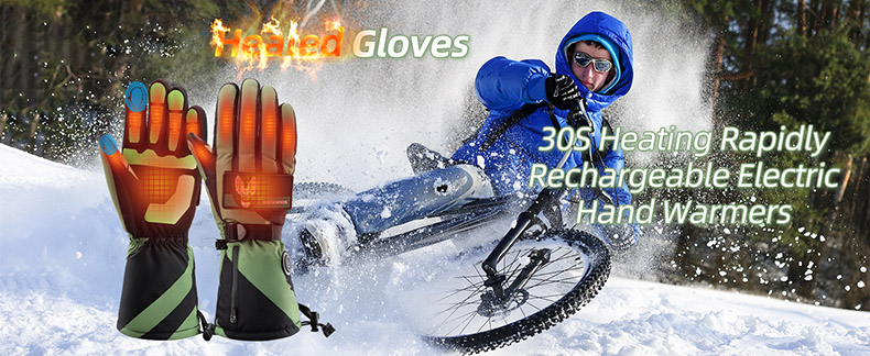  Heated Padded Cycling Gloves Rechargeable Electric Glove