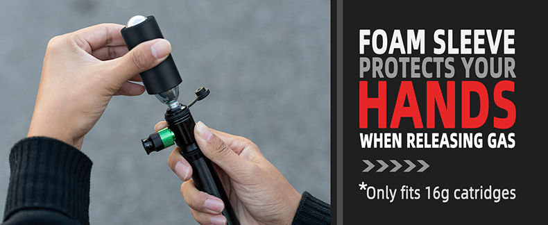 Mini Bike Pump 110PSI CO2 Inflator Presta and Schrader Valve Compatible Bicycle Pump - Pump - 5