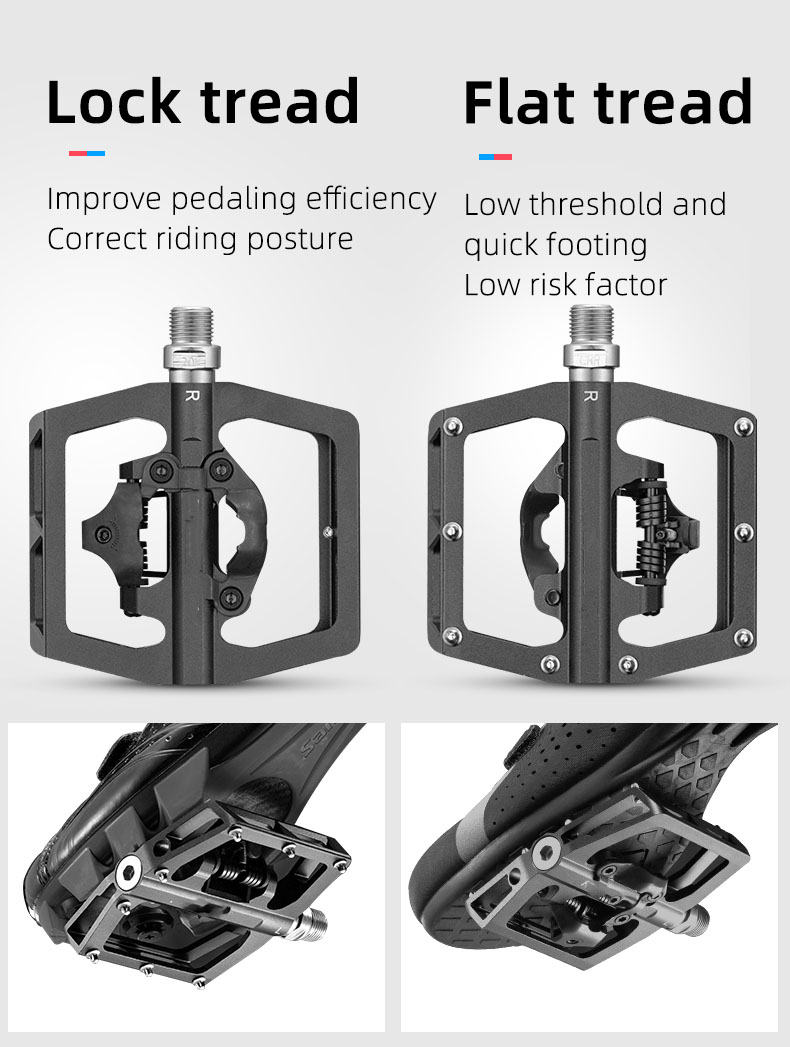 Pedal Electric Bike Compatible with Dual Function Sealed Clipless Aluminum - Pedal - 2
