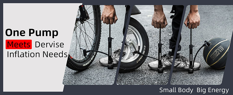 Pārnēsājams velosipēda sūknis ar PSI mērīšanas sūkņa viedo vārstu