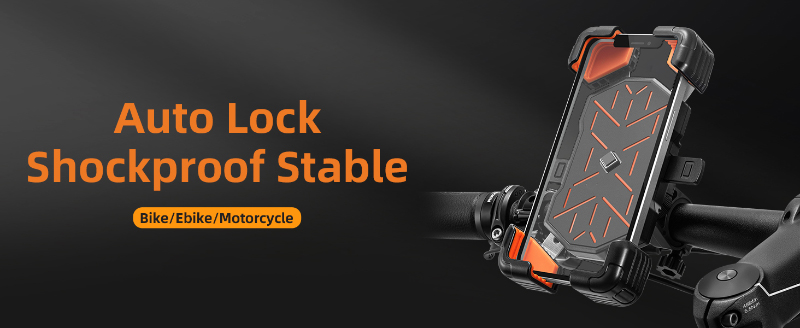 Quick Release Phone Bike Mount Handlebar Clamp 360° Rotatable - Phone Holder - 1