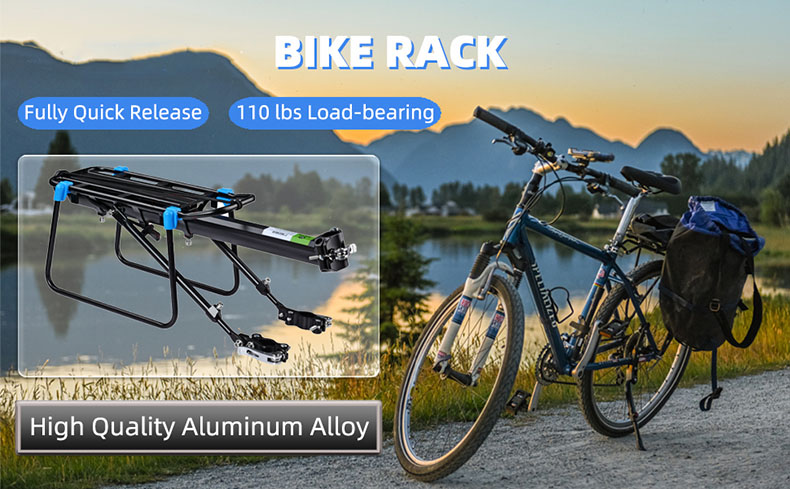 Release electric bike rack Aluminium Alloy Most 110 lbs Capacity