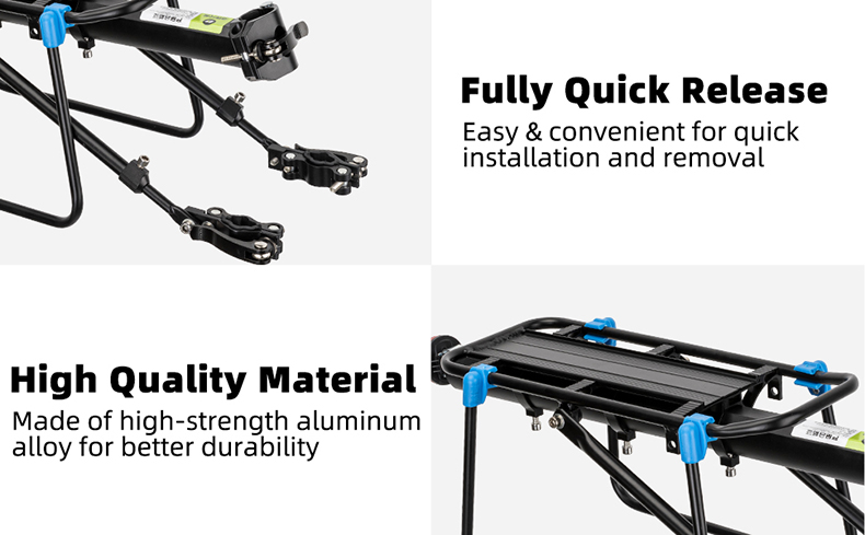 Quick Release electric bike rack Aluminum Alloy Most 110 lbs Capacity - Bike Rack - 3