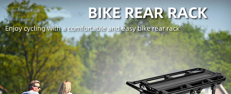 Rear Bike Rack Full Quick Release Adjustable  Aluminum Alloy 115 lbs Capacity - Bike Rack - 1