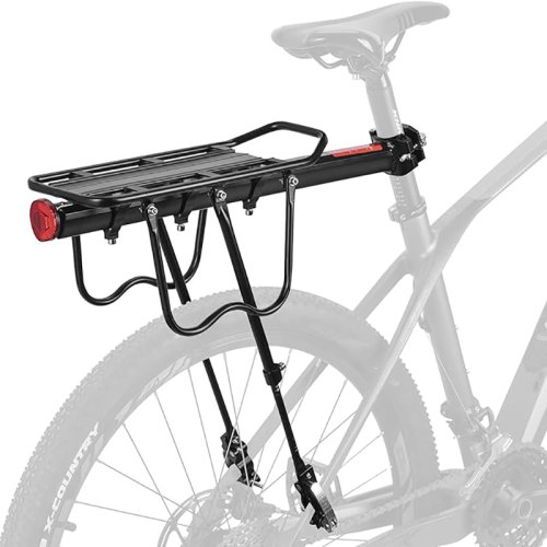 Rear Bike Rack e Felletseng ka Potlako e Lokollang Aluminium Alloy 115 lbs Capacity