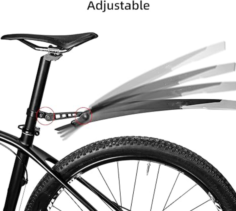 Road Bike Fender Adjustable and Easy to Install Rear or Front Bike Mud Guard - Bike Fender - 3