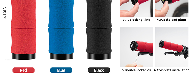Shock Absorption Foam Bike Handle Grips Soft Comfortable Non-Slip Handle Bar - Grip Handlebar Tape - 7