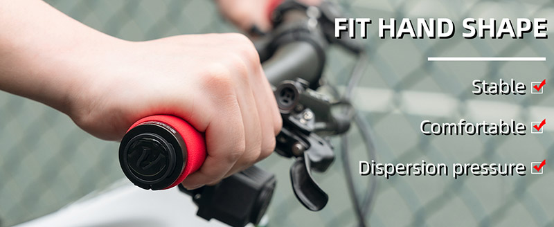 Shock Absorption Foam Bike Handle Grips Soft Comfortable Non-Slip Handle Bar - Grip Handlebar Tape - 2