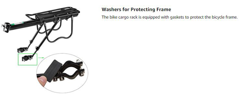 Trunk Bike Rack Quick Release Most 165lbs Capacity Bike Luggage Cargo Rack Aluminum Alloy