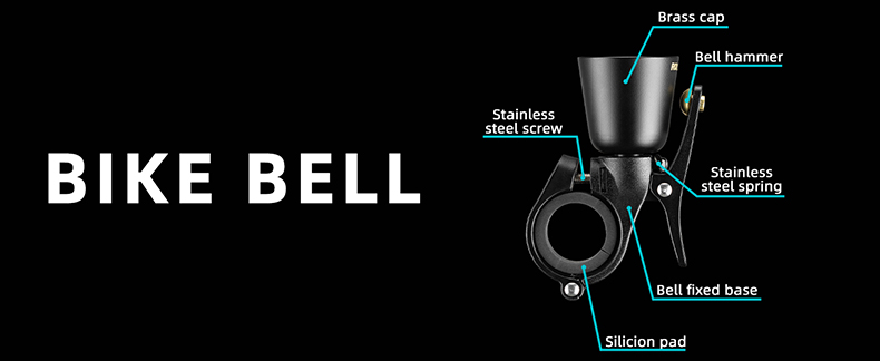 Waterproof Biker Bells Classic for Adults with Loud Sound Fit for 0.87-1.25in/22.2-31.8mm - Bike Bell & Horn - 1