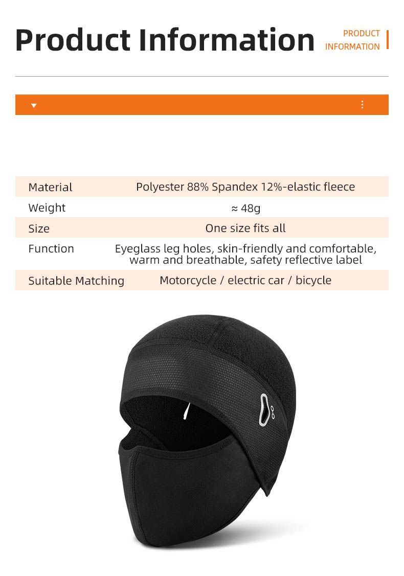 Winter Balaclava Mask Face Glasses Hole Running Headband Windproof Keep Warm Mask - Balaclava Mask - 2