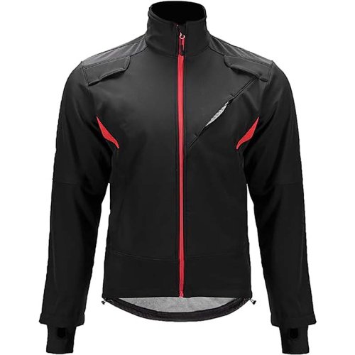 Chaqueta de ciclismo de invierno para hombre Chaqueta térmica de forro polar a prueba de viento