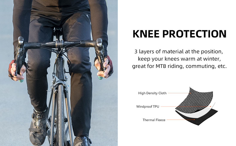 Winter Cycling Pants for Men Thermal Mountain Bike Pants Windproof - Clothes - 2