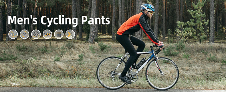 Celana bersepeda Pria Musim Dingin dengan bantalan Bulu Berlapis dengan Kantong