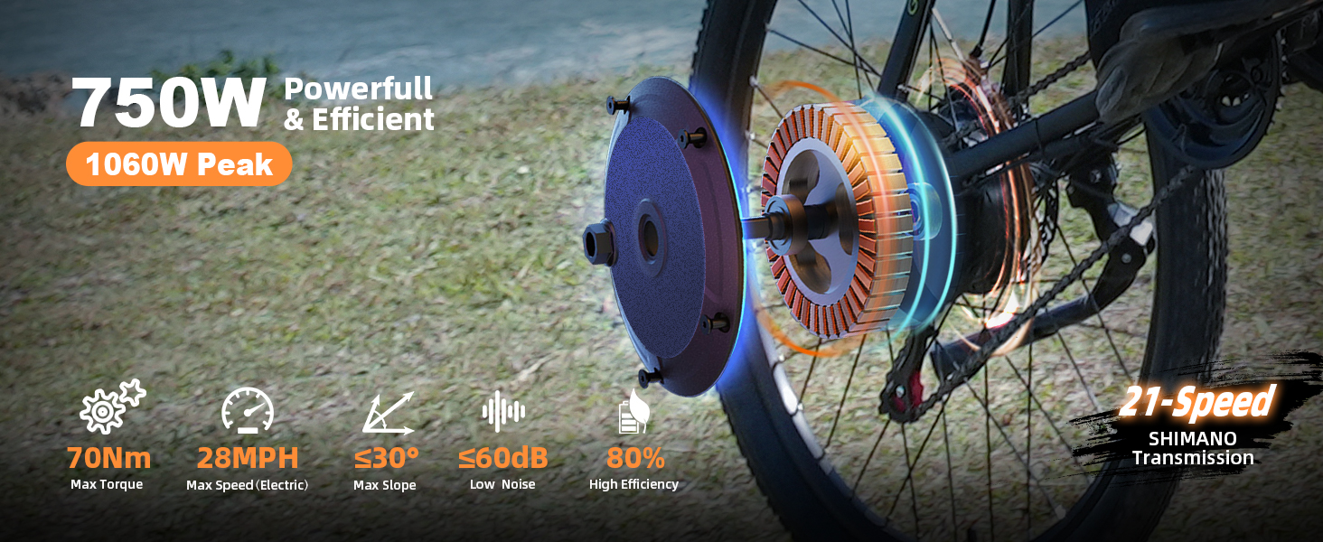 Electric Bike for Adult 750W 27.5 inch Electric Mountain Bike 48V 13AH Removable Battery - Sale in the USA - 2