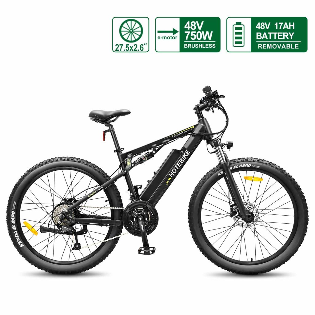 Full Suspension 48V 17Ah Samsung Battery Electric Bicycle