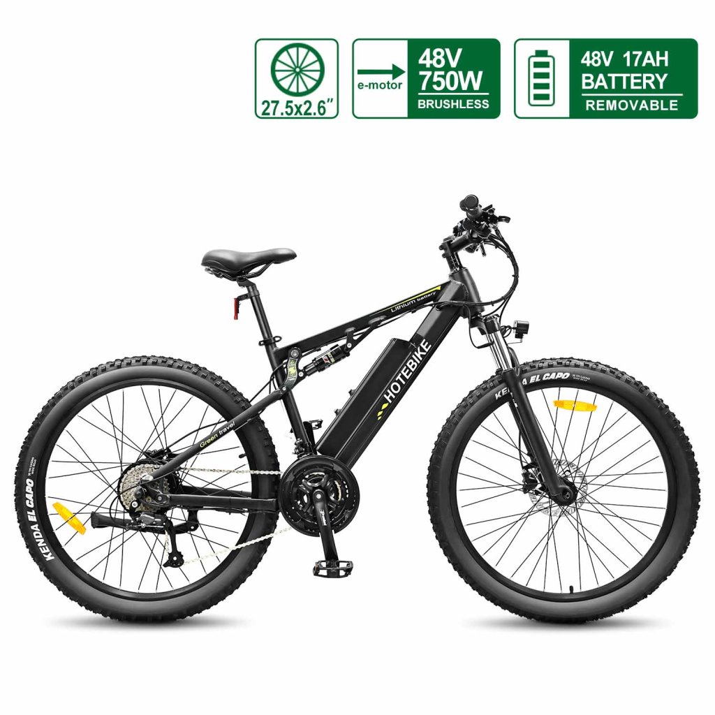 Bicicletta elettrica con batteria Samsung a sospensione completa da 48 V 17 Ah