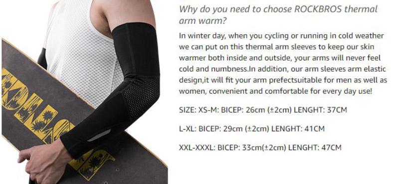 Thermal Arm Warmer for Cycling Breathable Arm Sleeves - Arm&Leg Sleeves - 2