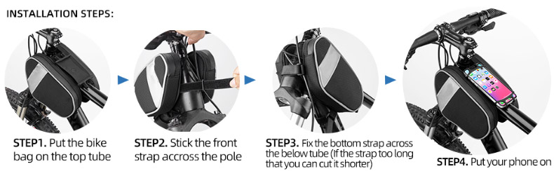 Bicycle Bag Waterproof Bike Pouch with 360° Rotation Phone Holder - Bicycle Bag - 8