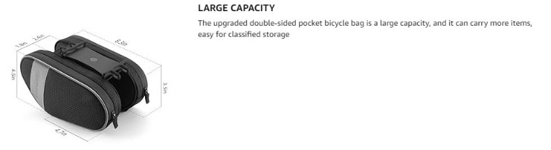 Bicycle Bag Waterproof Bike Pouch with 360° Rotation Phone Holder - Bicycle Bag - 5