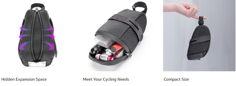 Portable Bicycle Bags Strap-on Cycling Wedge Pack 0.75L - Bicycle Bag - 3