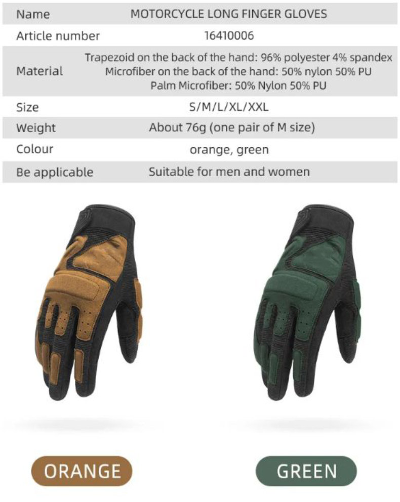 Full Finger Bicycle Gloves Touch Screen PU Leather Outdoor Keep Warm - Glove - 1