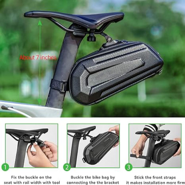 Bicycle Saddle Bag Under Seat 3D Hard Shell Bike Bag - Bicycle Bag - 4