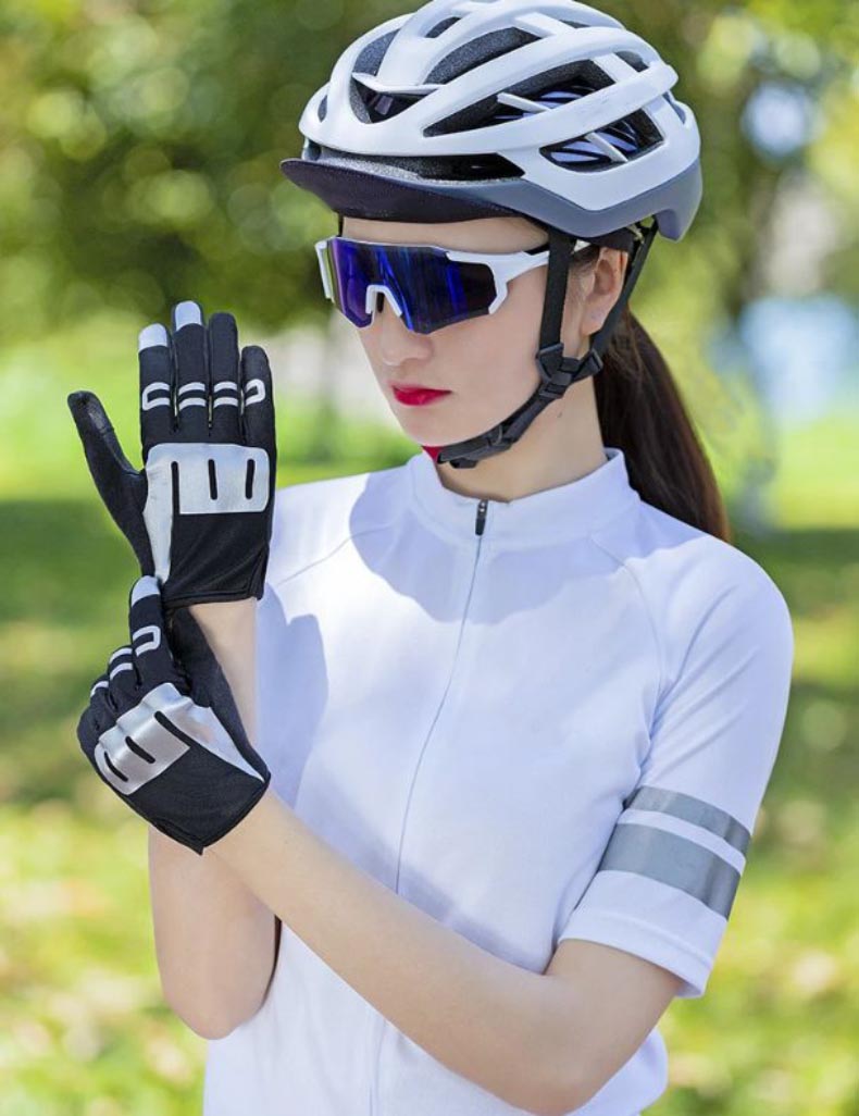 Touch Screen Full Fingers Gel Sports Bike Cycling Gloves - Glove - 10