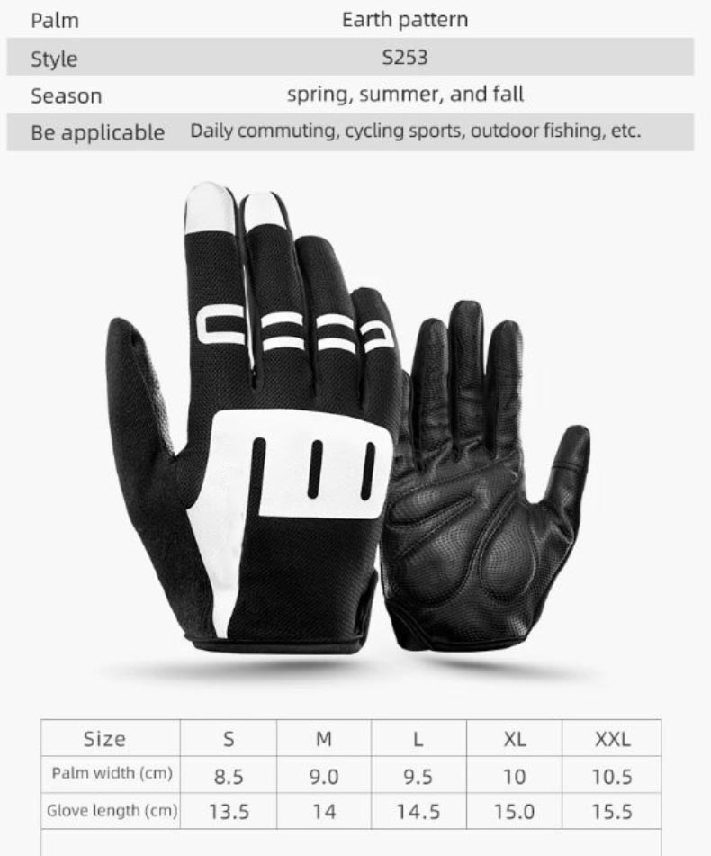 Touch Screen Full Fingers Gel Sports Bike Cycling Gloves - Glove - 2