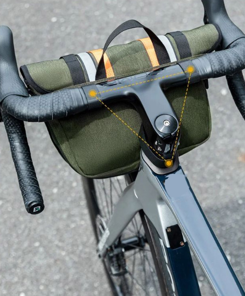 Bike Front Bag 4L Large Capacity Portable Front Tube Bag - Bicycle Bag - 4