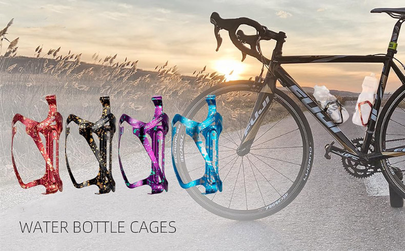 2-Pack Aluminum Bike Water Bottle Holder for Road Bikes - Bottle & Bottle Cage - 1