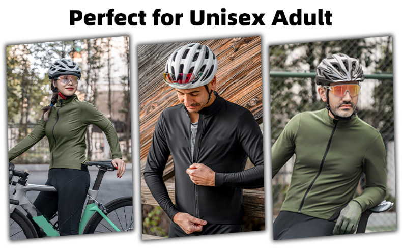 Cycling Jacket Men Long Sleeve Bike Shirt with Full Zipper and Rear Pockets - Clothes - 5