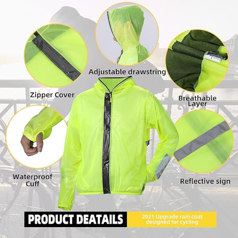 Breathable Cycling Rain Jacket 100% Waterproof Cycling Jacket - Clothes - 1