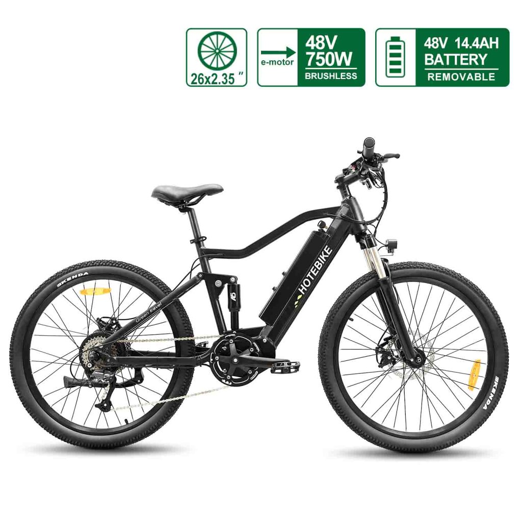 Bicicletta elettrica Full Suspension 750W Display Color Ebike