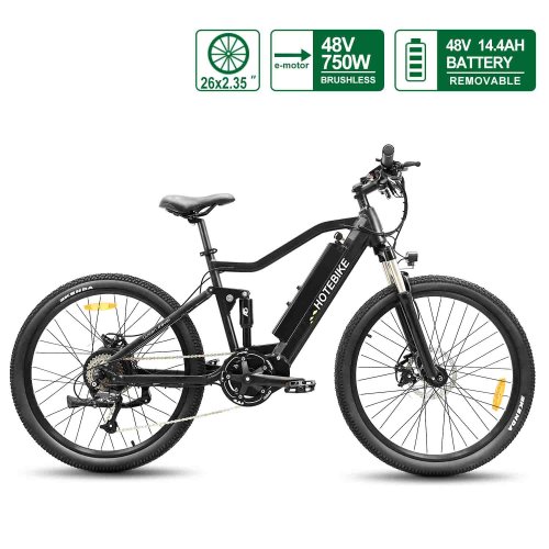S6 750W 14.4AH دراجة إلكترونية بنظام التعليق الكامل