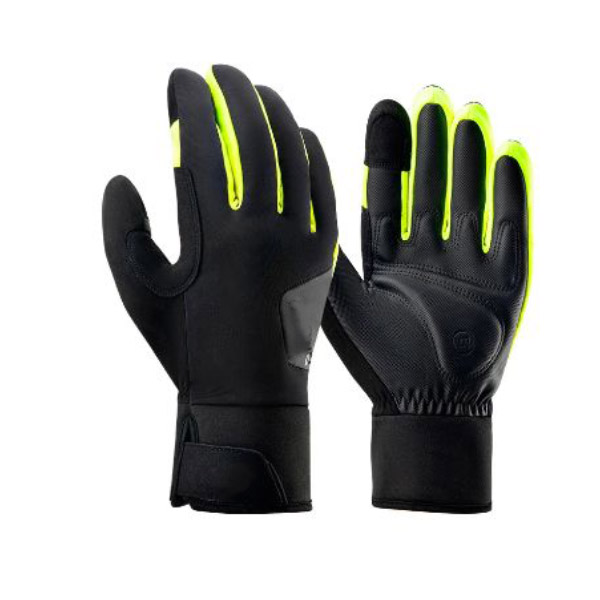 Guantes antideslizantes de cuero PU que absorben los golpes, guantes de ciclismo con dedos completos