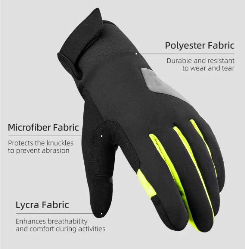 PU Leather Non Slip Shock-Absorbing Gloves Full Finger Cycling Gloves - Glove - 4