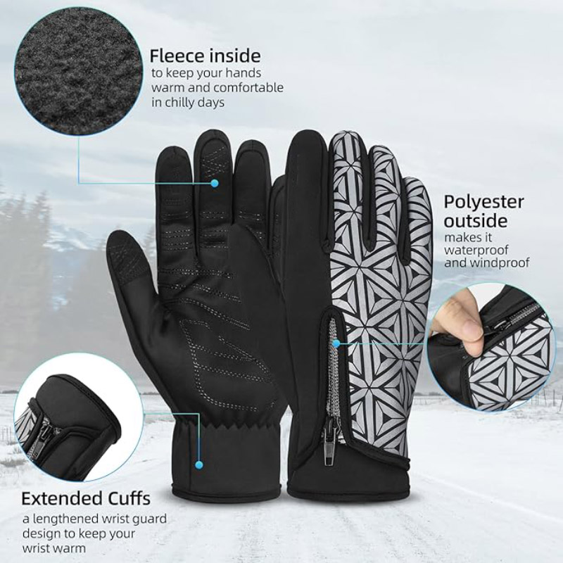 Winter Cycling Gloves Full Finger Touch Screen Bike Gloves - Glove - 6
