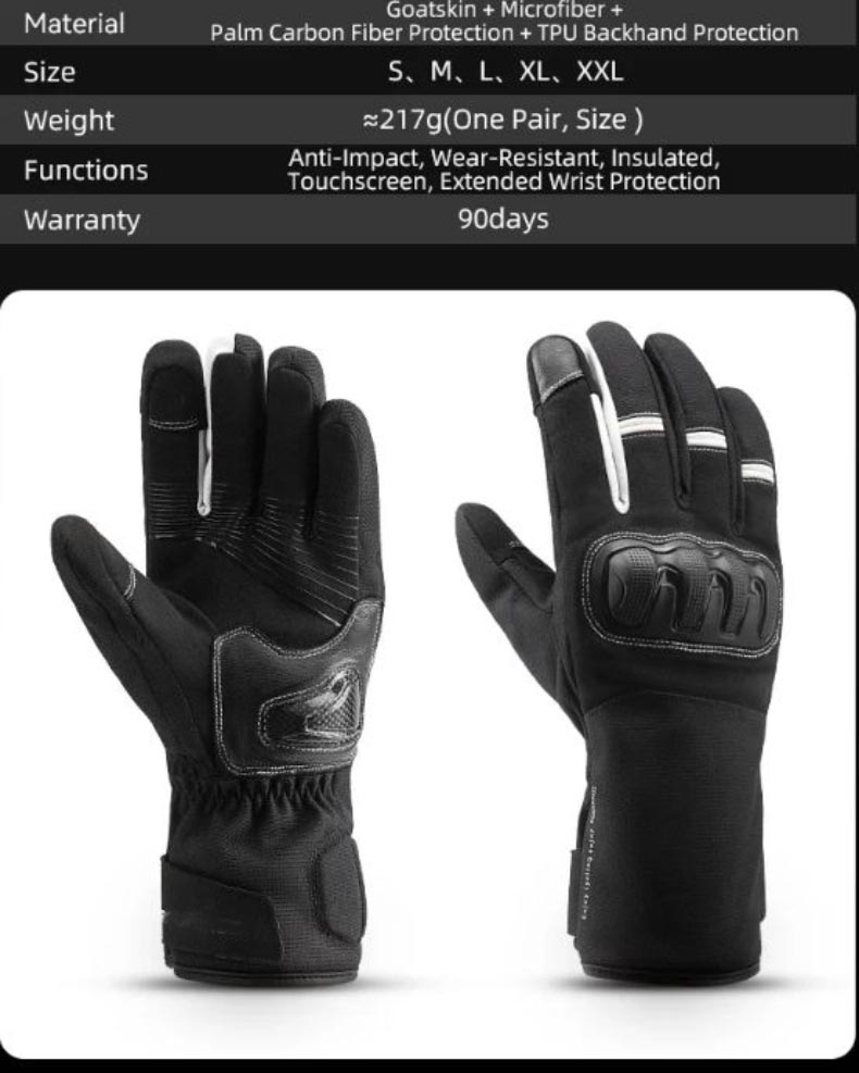 Winter Cycling Gloves PU Leather Non-slip Touch Screen - Glove - 1