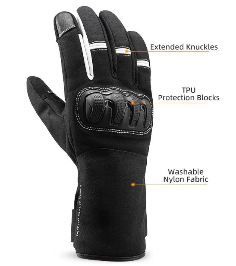 Winter Cycling Gloves PU Leather Non-slip Touch Screen - Glove - 4