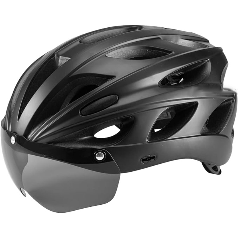 Adult Cycling Helmet with Removable Goggles Adjustable Size