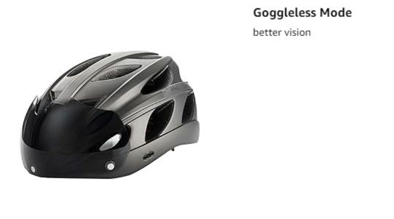 Adult Cycling Helmet with Removable Goggles Adjustable Size - Cycling Helmet - 1
