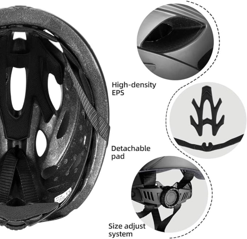 Adult Cycling Helmet with Removable Goggles Adjustable Size - Cycling Helmet - 6