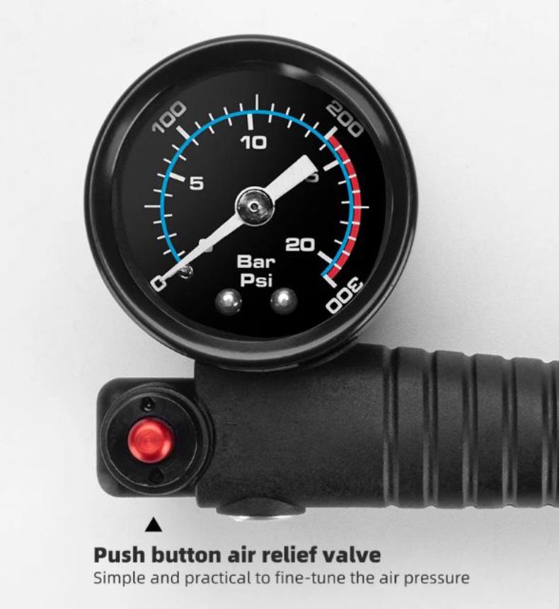Aluminum Alloy Air Pump Bike Portable High-pressure Fork Pump - Pump - 4