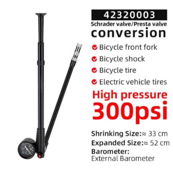 Aluminium Alloy Air Pump Bike Portable High-pressure Fork Pump