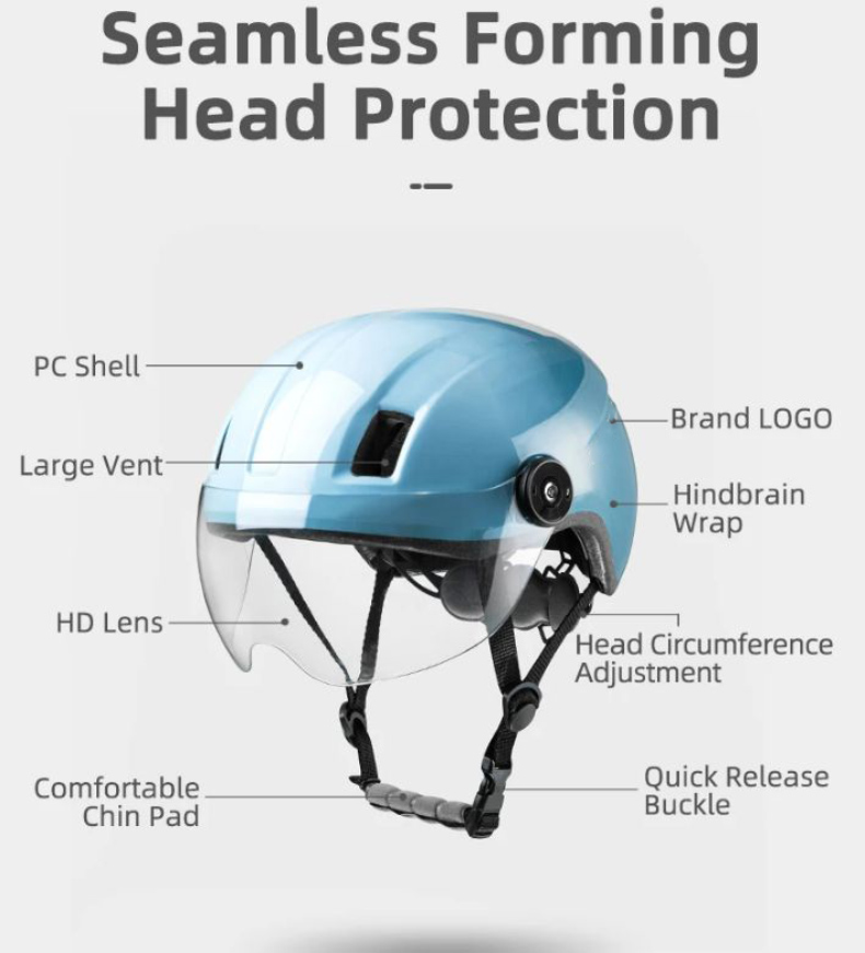 Bicycle Helmet EPS Ultralight Goggles Lens Helmet 55-63cm - Cycling Helmet - 5