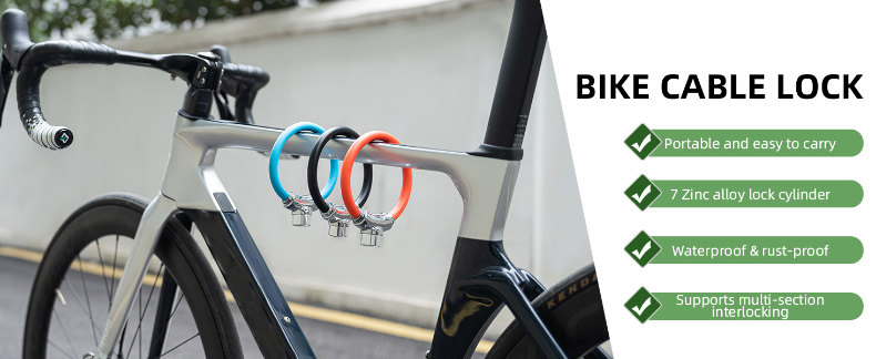 Anti-Theft Bike Cable Lock Portable Security Bicycle Lock - Bike Lock - 1
