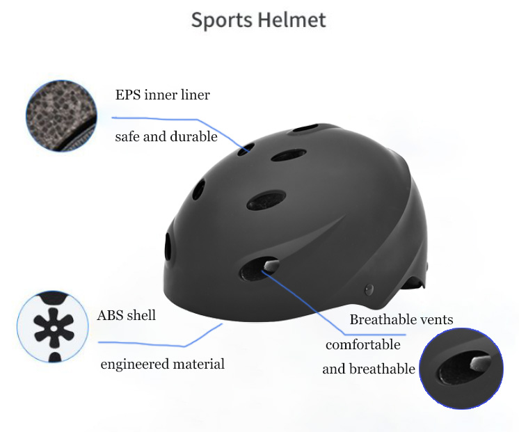 Lightweight Skateboard Bike Helmet Adjustable for Multi-Sport - Cycling Helmet - 1