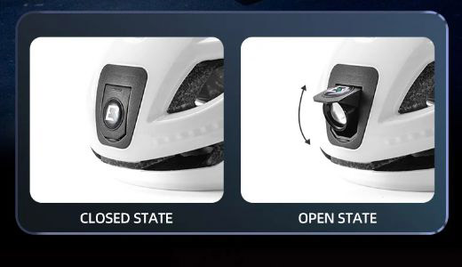 Ultra-light Bicycle Helmet With Front Rear Light Type-C Charging - Cycling Helmet - 8