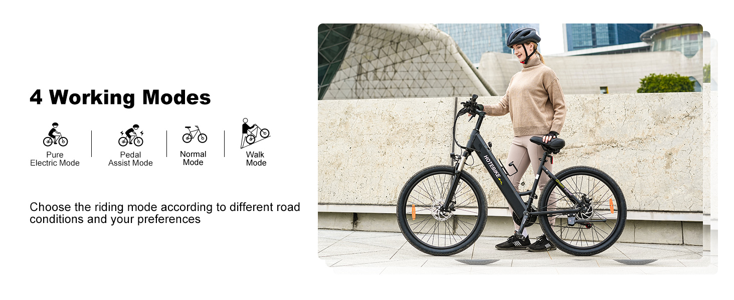 36V 350W 10AH 26'' Electric City Bike Hidden Battery for Adult - Sale in Canada - 1
